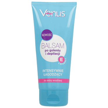 Venus  -  VENUS intensywnie łagodzący balsam po goleniu i depilacji z witaminą E, do skóry wrażliwej